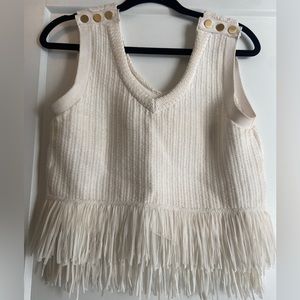 Club Monaco fringe tank top in medium
